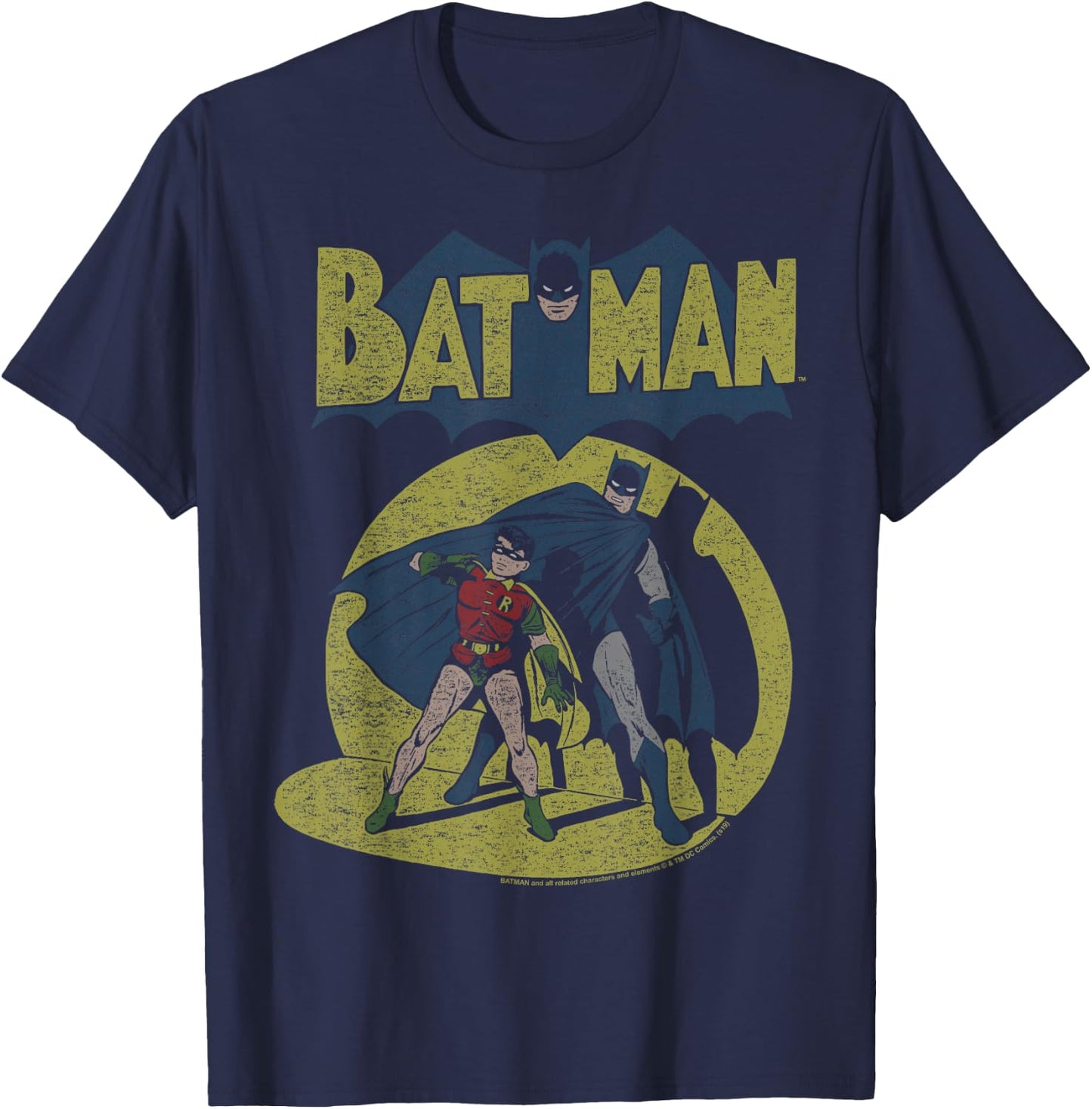 DC Comics Batman Vintage Spotlight Small T-Shirt - T-Shirt | Navy