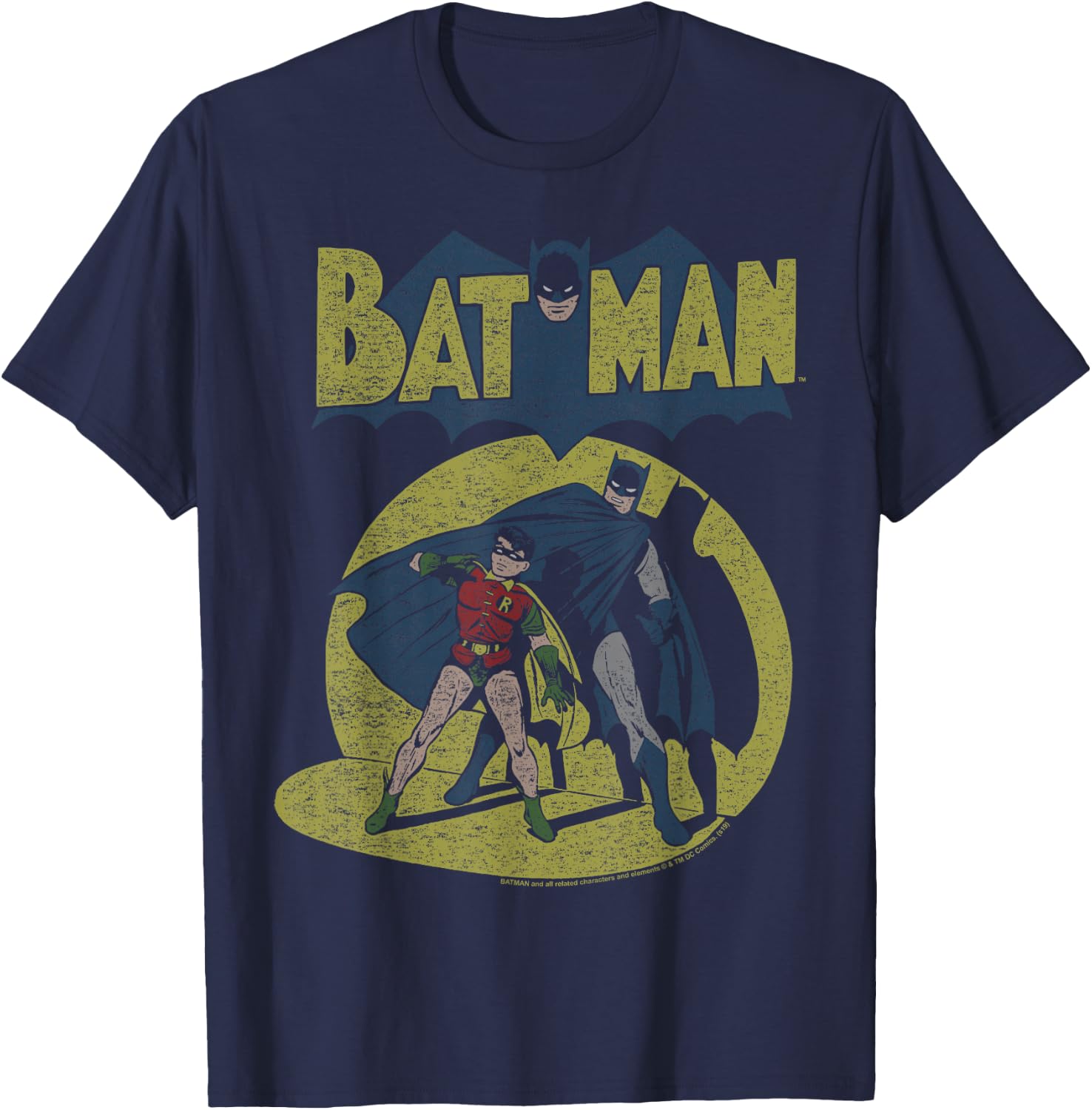 DC Comics Batman Vintage Spotlight Small T-Shirt - T-Shirt | Navy