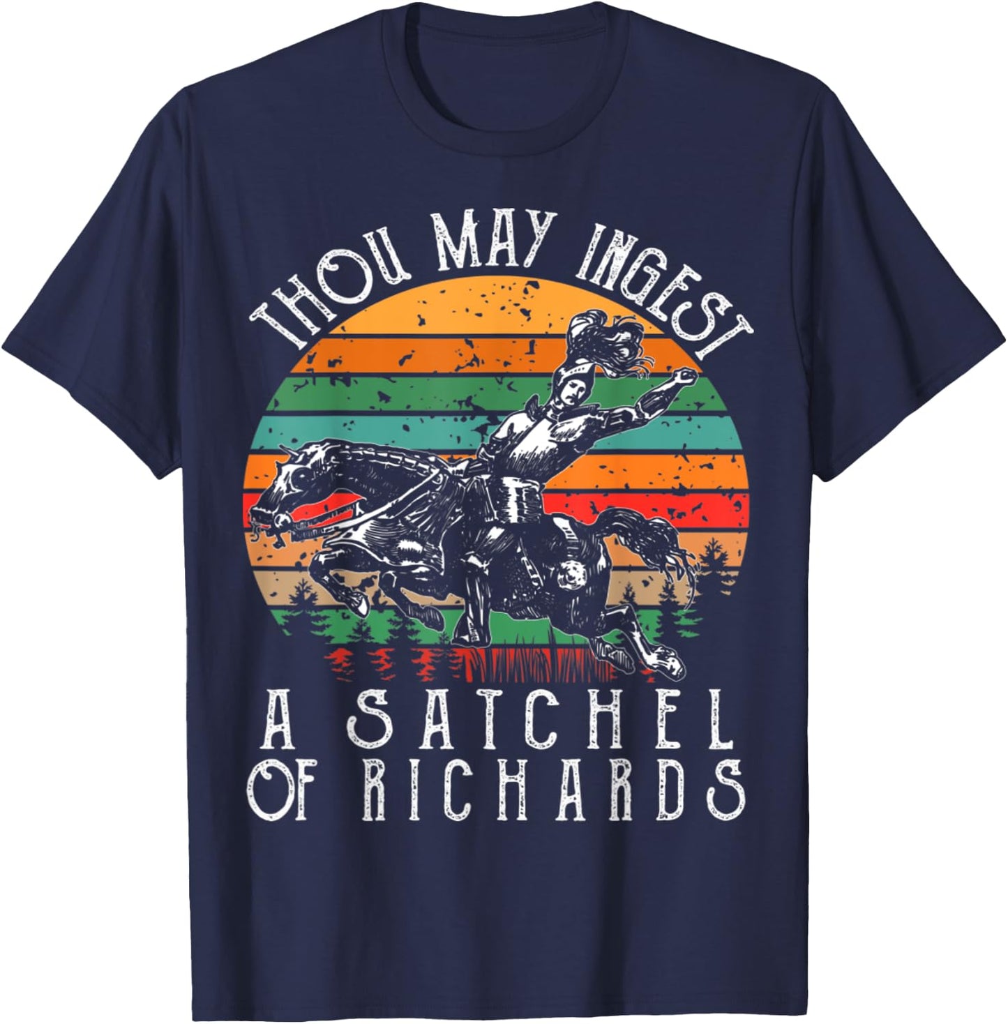 Vintage thou may ingest a satchel of Richards T-Shirt - T-Shirt | Navy