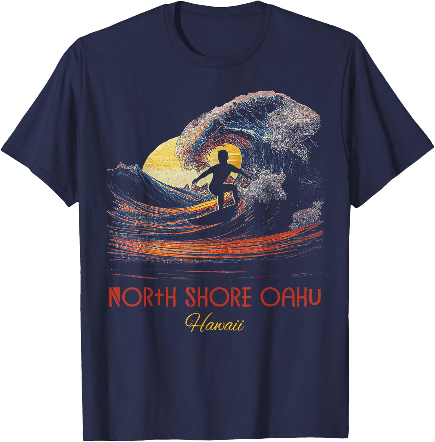 North Shore Oahu Hawaii T-Shirt - T-Shirt | Navy