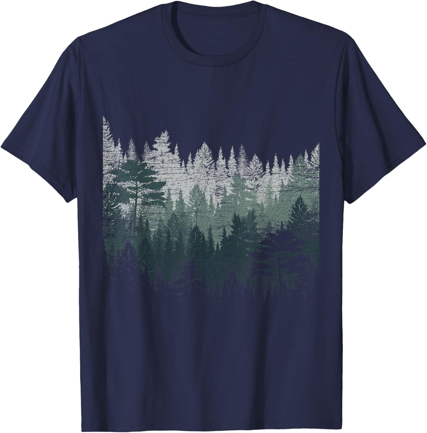Night Nature Wildlife Trees Outdoor Forest Small T-Shirt - T-Shirt | Navy