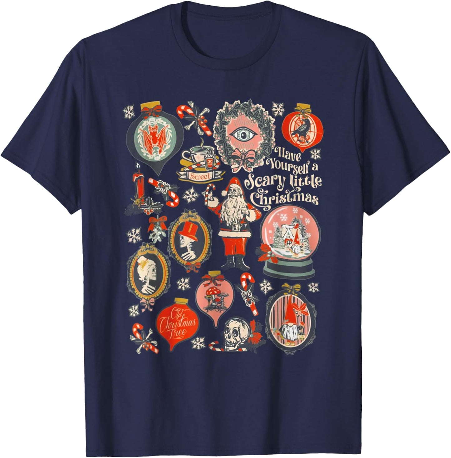Have Yourself A Scary Little Christmas T-Shirt - T-Shirt | Navy