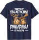 Best Buckin' Pawpaw Ever Deer Hunting Bucking Father T-Shirt - T-Shirt | Navy