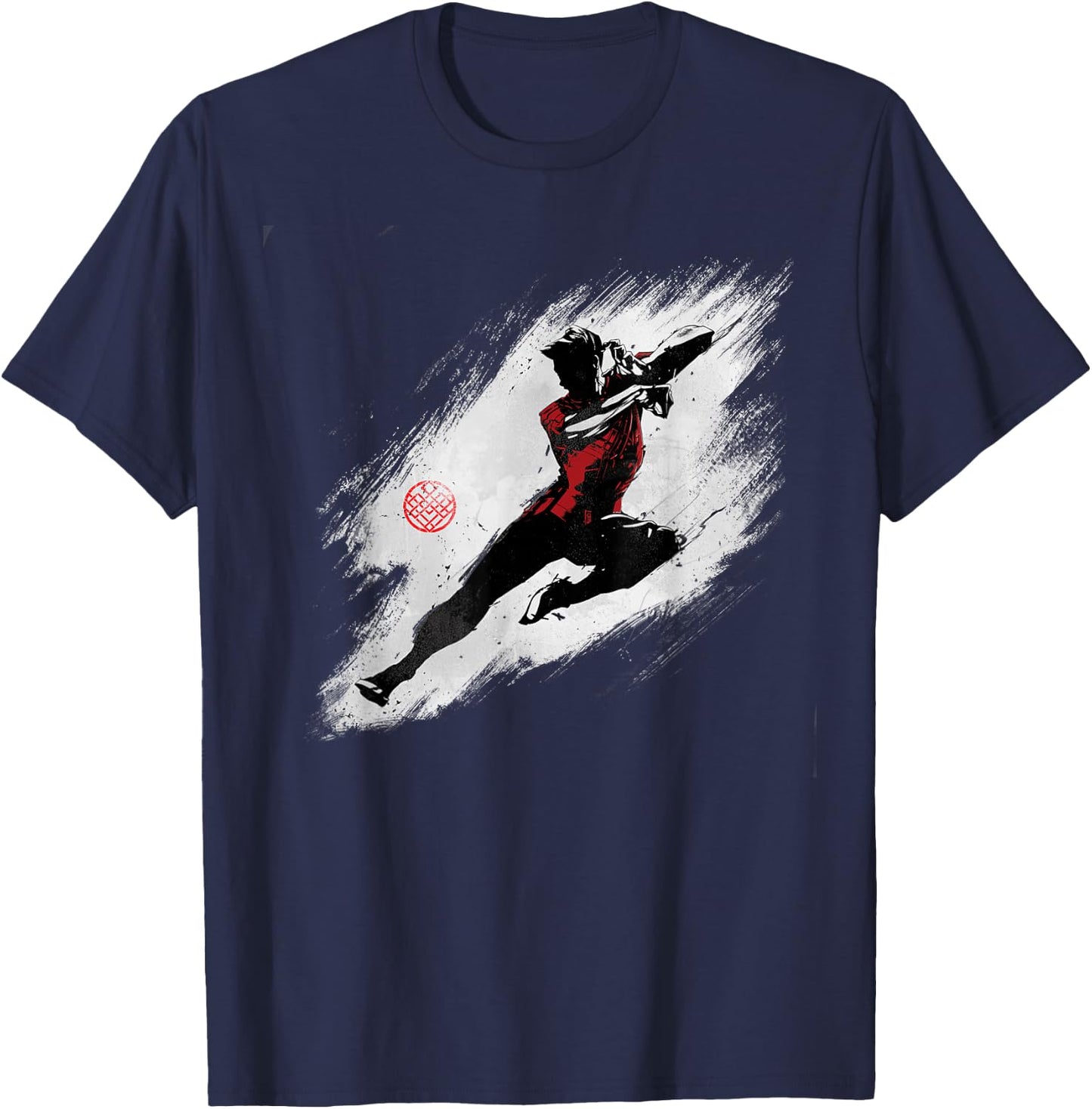 Marvel Shang-Chi and the Legend of the Ten Rings Ink Drawing T-Shirt - T-Shirt | Navy