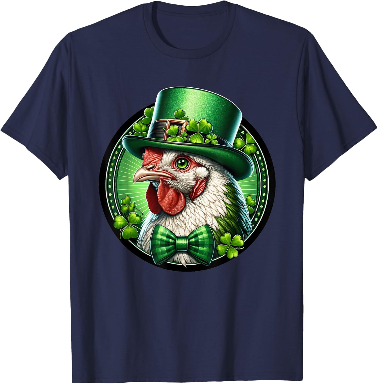 Leprechaun Chicken Leprecat St Patricks Day Kids Men Women T-Shirt - T-Shirt | Navy