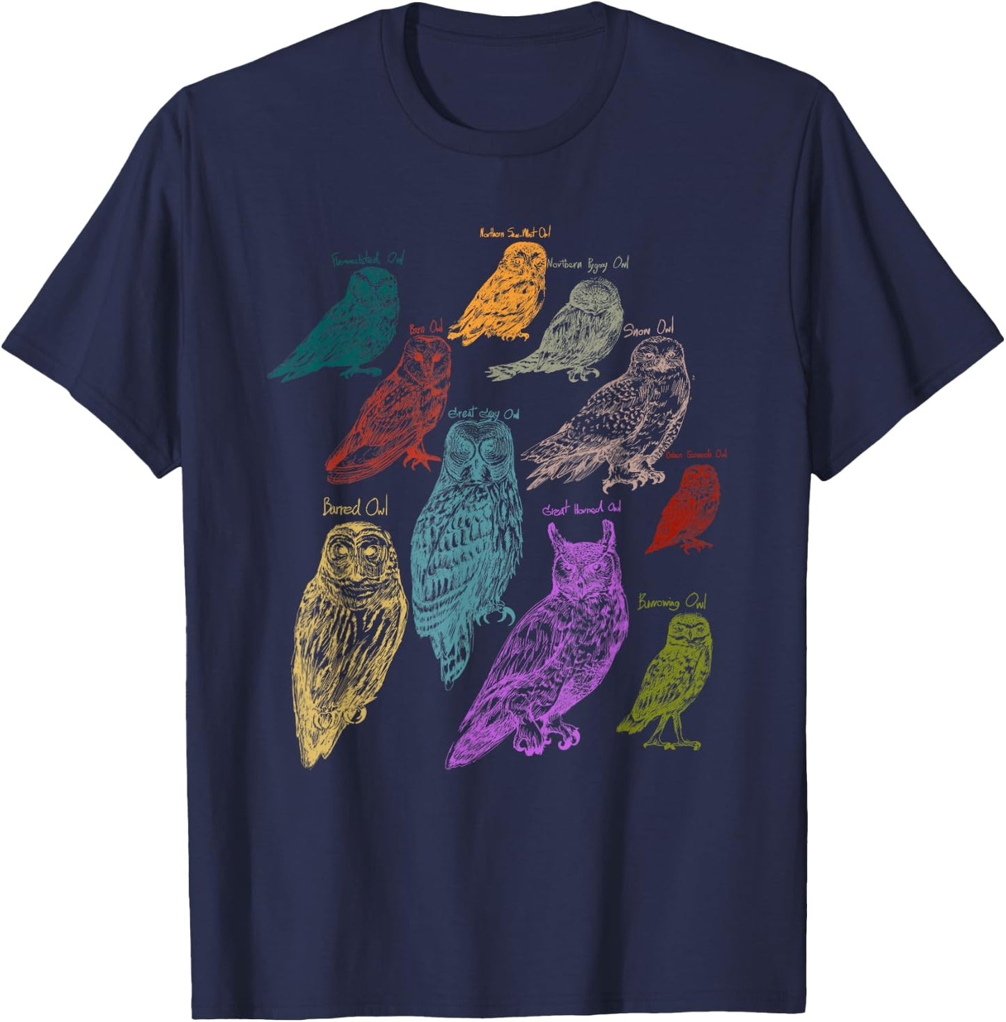 Forest Owl Breed Ornithologist Gift Owl T-Shirt - T-Shirt | Navy