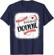 Personalized Baseball Heart Cute Nonnie Women Baseball T-Shirt - T-Shirt | Navy