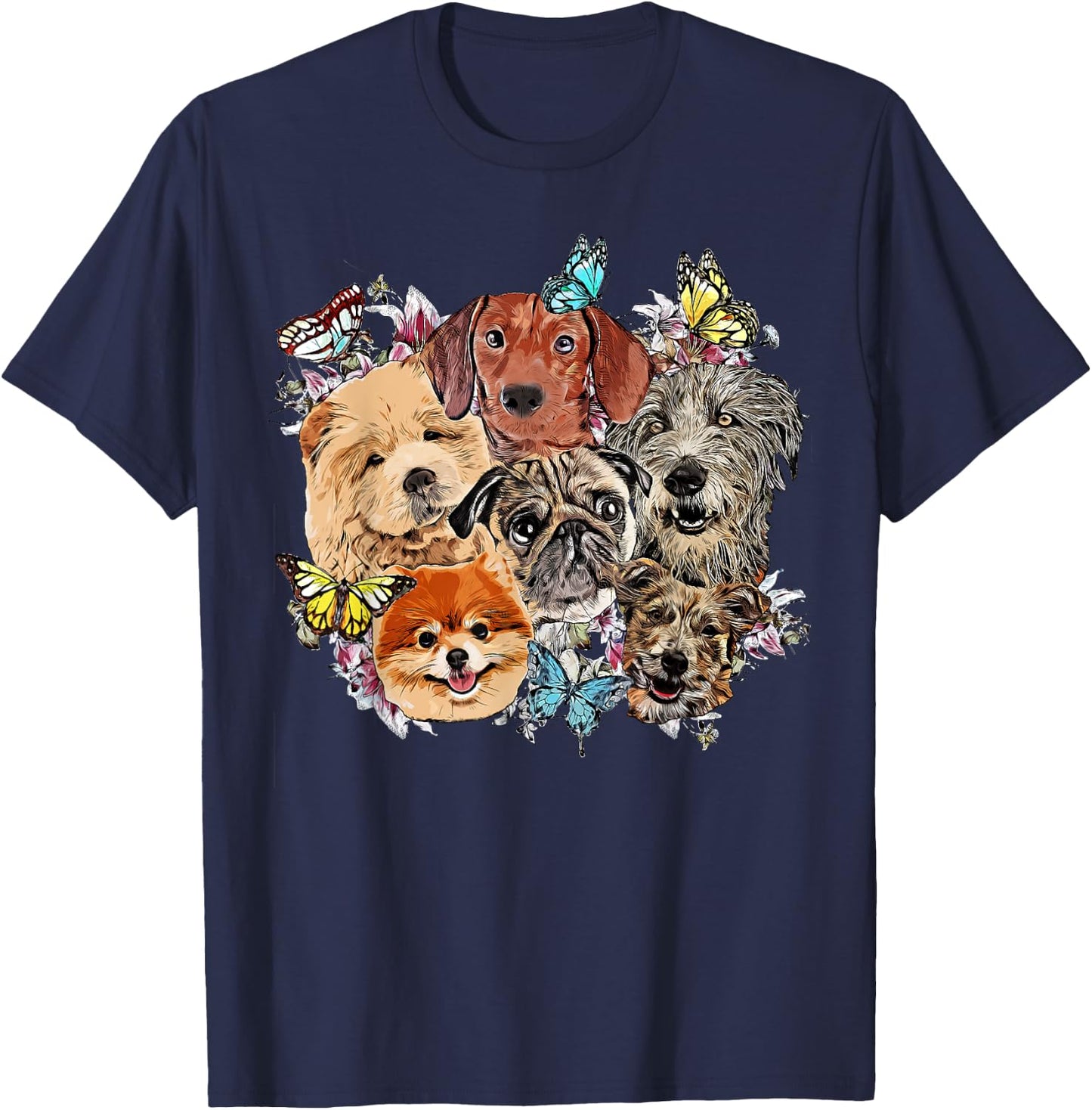 Dog Selfie Animal Pet Dog Lover T-Shirt - T-Shirt | Navy