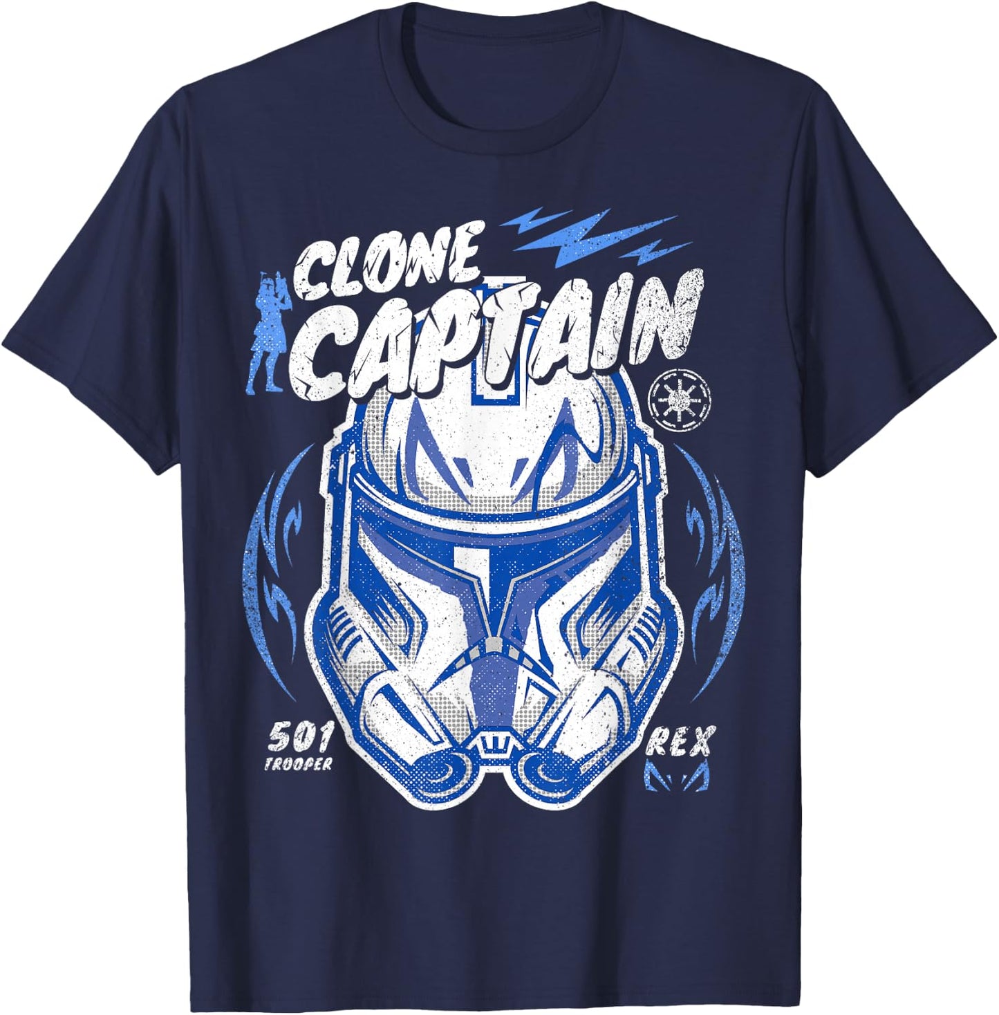 Star Wars: The Clone Wars Clone Captain Rex Big Face T-Shirt - T-Shirt | Navy