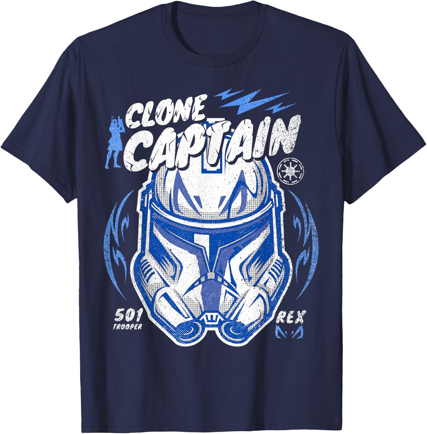 Star Wars: The Clone Wars Clone Captain Rex Big Face T-Shirt - T-Shirt | Navy