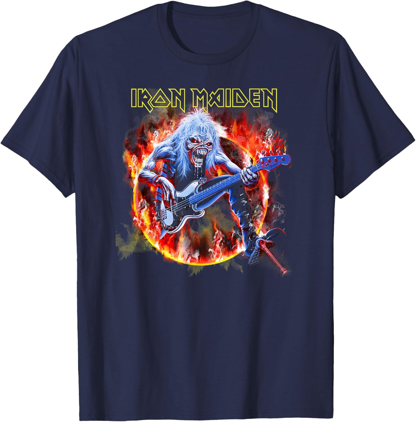 Iron Maiden - Fear Live Flames T-Shirt - T-Shirt | Navy
