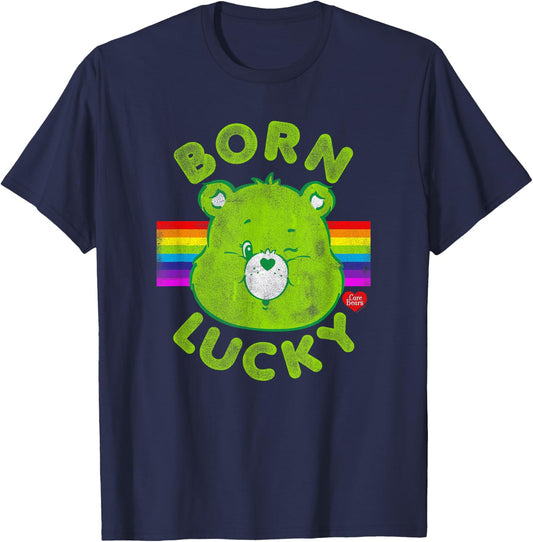 Care Bears Born Lucky Good Luck Bear St. Patrick's Day T-Shirt - T-Shirt | Navy