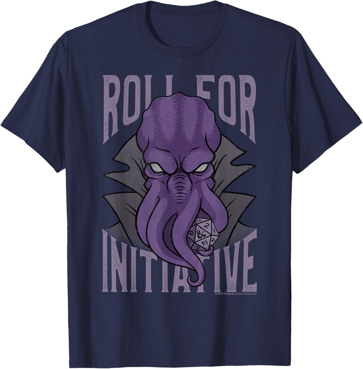 Dungeons & Dragons Illithid Roll For Initiative T-Shirt - T-Shirt | Navy