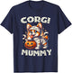 Cute Halloween Costume Welsh Corgi Mummy Dog Lover T-Shirt - T-Shirt | Navy