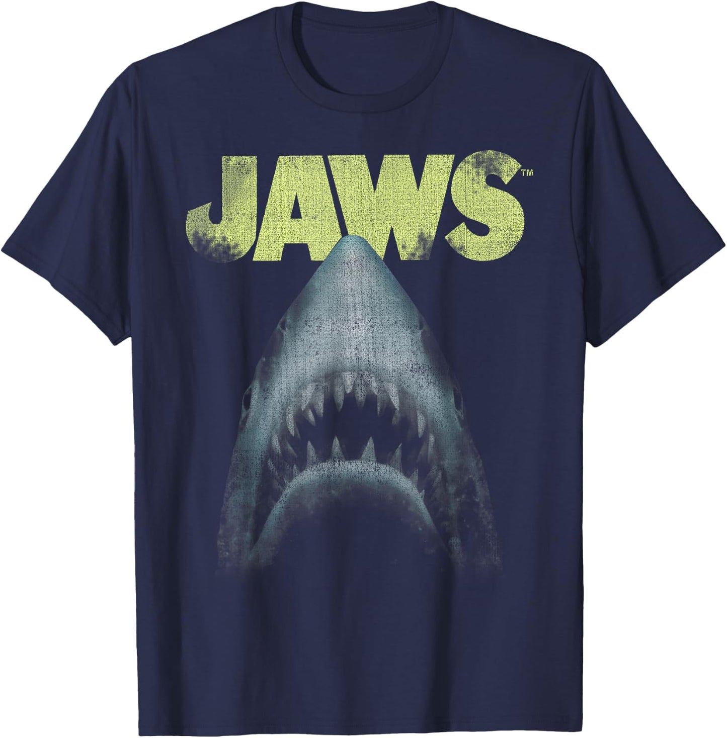 Jaws Teeth Poster Logo T-Shirt - T-Shirt | Navy