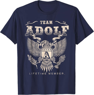 Team Adolf Lifetime Member - Adolf Name T-Shirt - T-Shirt | Navy