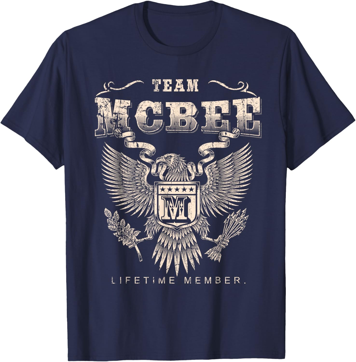 Team MCBEE Lifetime Member Last Name T-Shirt - T-Shirt | Navy