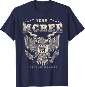 Team MCBEE Lifetime Member Last Name T-Shirt - T-Shirt | Navy
