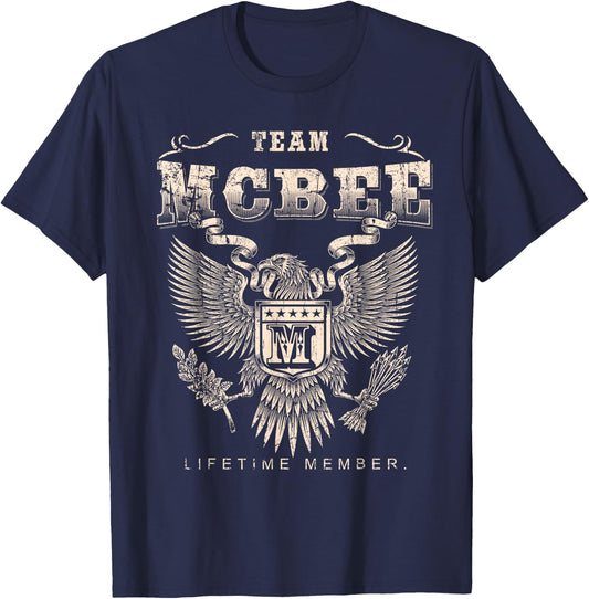 Team MCBEE Lifetime Member Last Name T-Shirt - T-Shirt | Navy