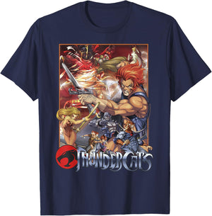 ThunderCats Adult Vintage , Black, Short Sleeve, Small T-Shirt - T-Shirt | Navy