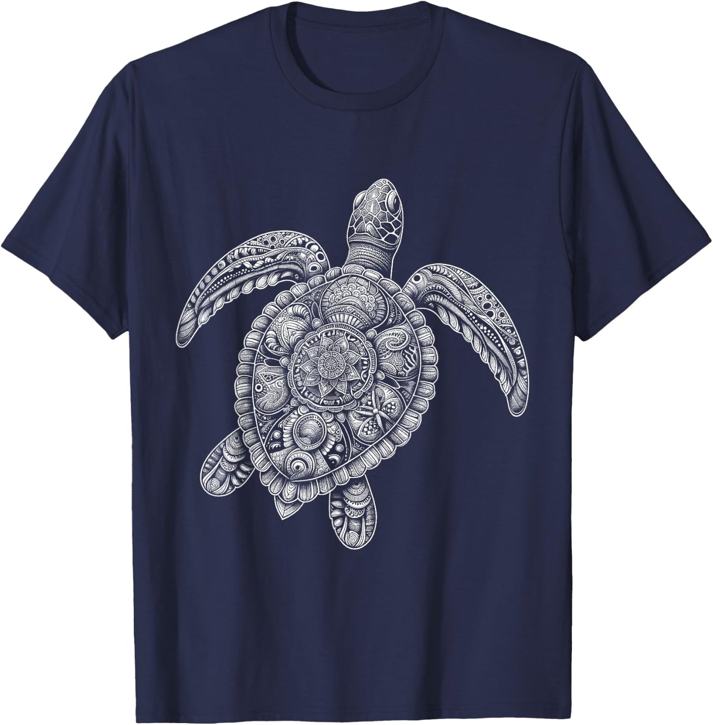 Sea Turtle Beach Lover Ocean Animal Graphic Novelty T-Shirt - T-Shirt | Navy