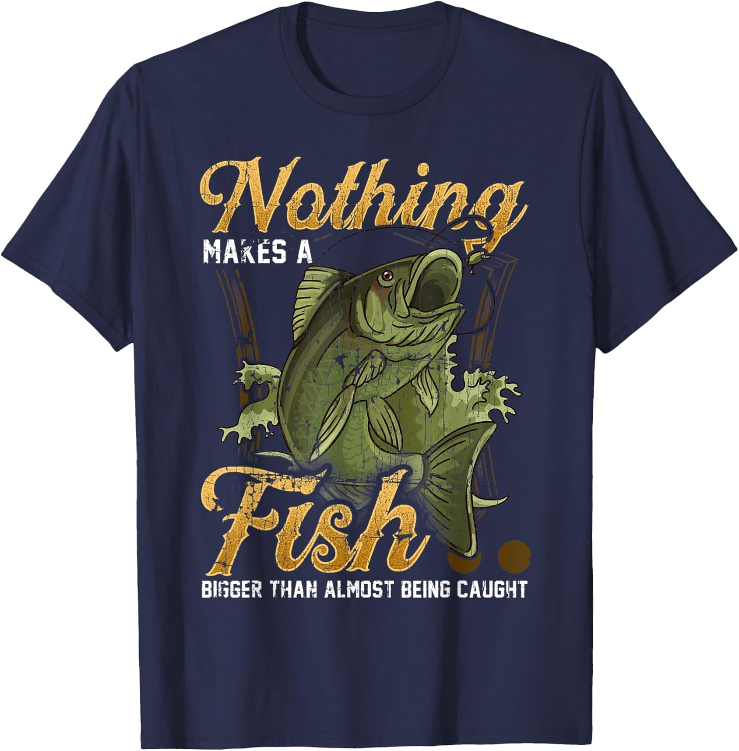 Funny Deep Sea Fishing Saltwater Fishing Fisherman T-Shirt - T-Shirt | Navy