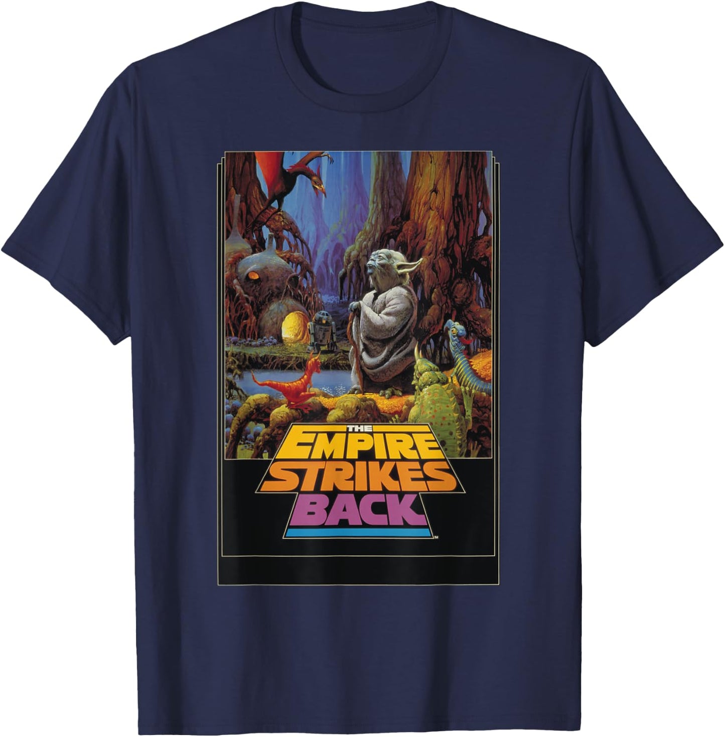 Star Wars The Empire Strikes Back Yoda T-Shirt - T-Shirt | Navy