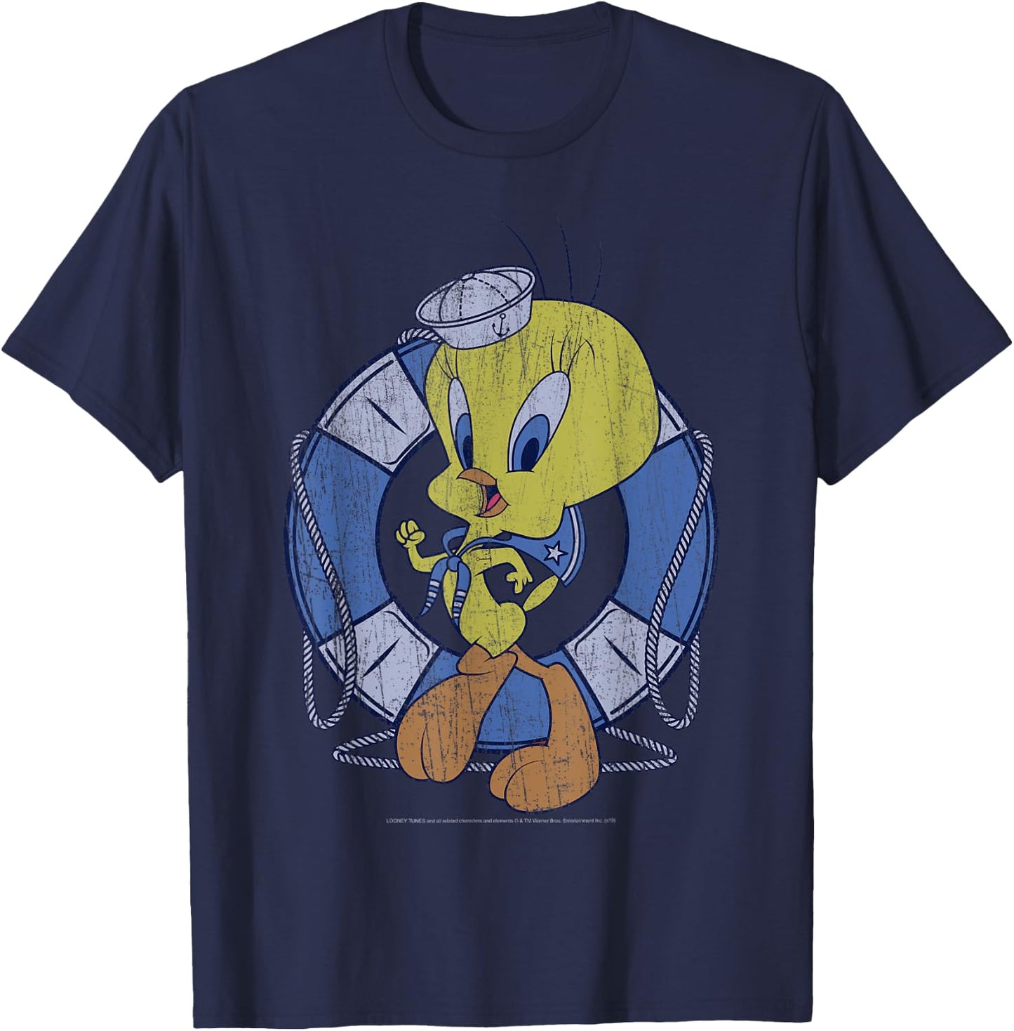 Looney Tunes Tweety Bird Sailor Portrait T-Shirt - T-Shirt | Navy
