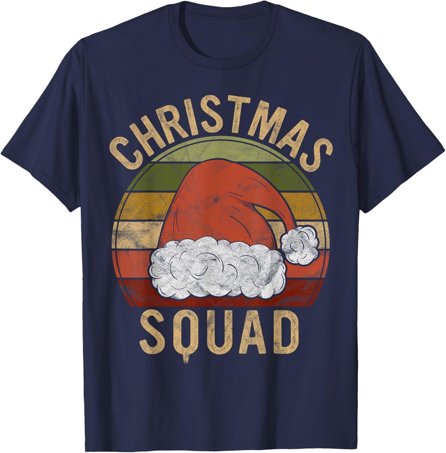 Christmas Squad Costume Gift Santa Matching Family Xmas T-Shirt - T-Shirt | Navy