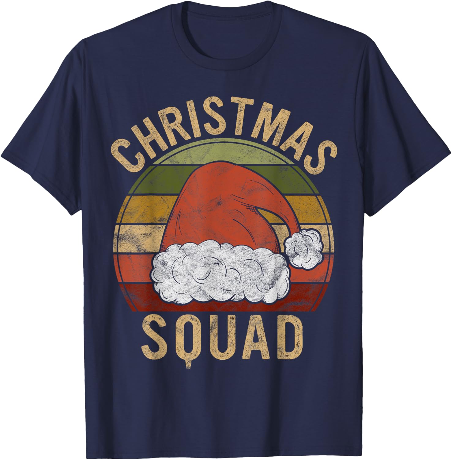 Christmas Squad Costume Gift Santa Matching Family Xmas T-Shirt - T-Shirt | Navy