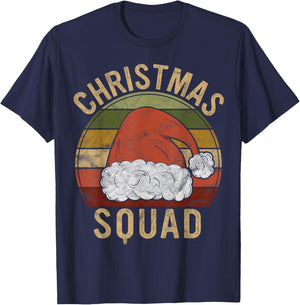Christmas Squad Costume Gift Santa Matching Family Xmas T-Shirt - T-Shirt | Navy