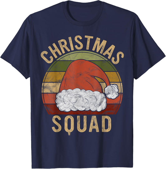 Christmas Squad Costume Gift Santa Matching Family Xmas T-Shirt - T-Shirt | Navy