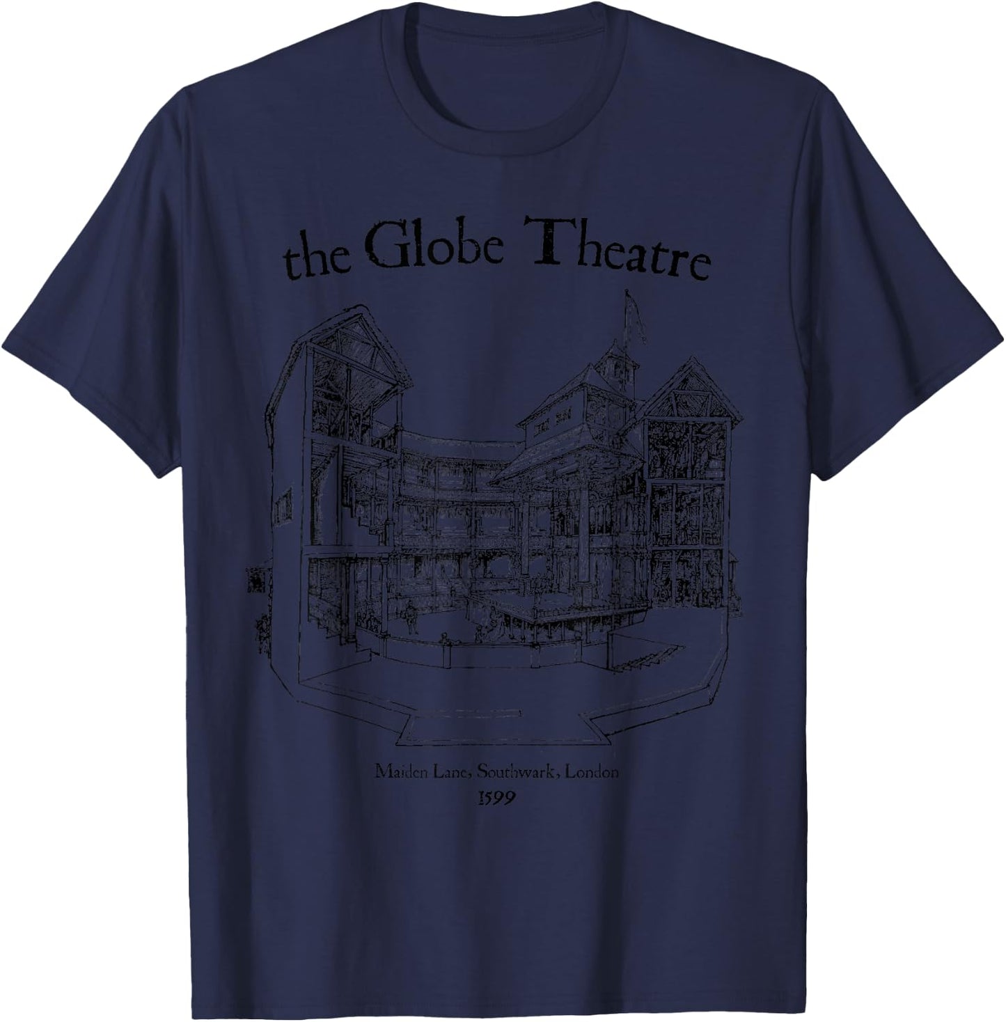 Shakespeare's Globe Theatre T-Shirt - T-Shirt | Navy