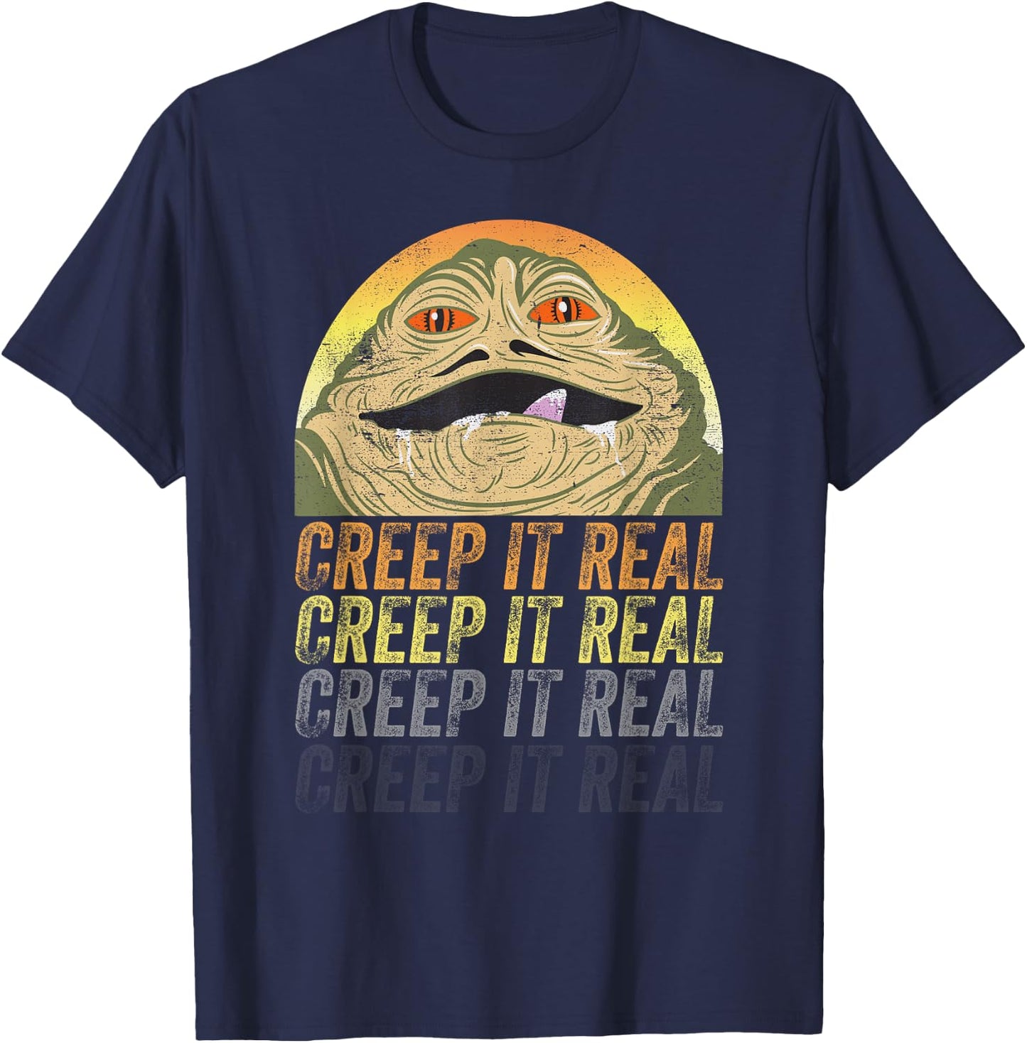 Star Wars Jabba The Hutt Creep It Real T-Shirt - T-Shirt | Navy