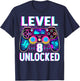 Level 8 Unlocked Shirt Funny Video Gamer Geek 8th Birthday T-Shirt - T-Shirt | Navy