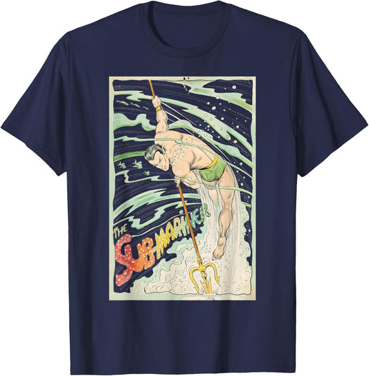 Marvel Namor The Sub-Mariner Cyclone Portrait T-Shirt - T-Shirt | Navy