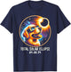 Solar Eclipse Golden Retriever Wearing Glasses April 8 2024 T-Shirt - T-Shirt | Navy