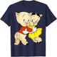 Looney Tunes Porky & Petunia Pig Portrait T-Shirt - T-Shirt | Navy