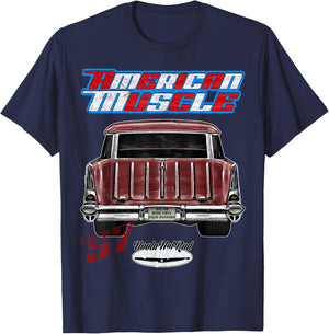 Rockabilly,1957,Nomad,Beil Air,Belair,rusty car,distressed T-Shirt - T-Shirt | Navy