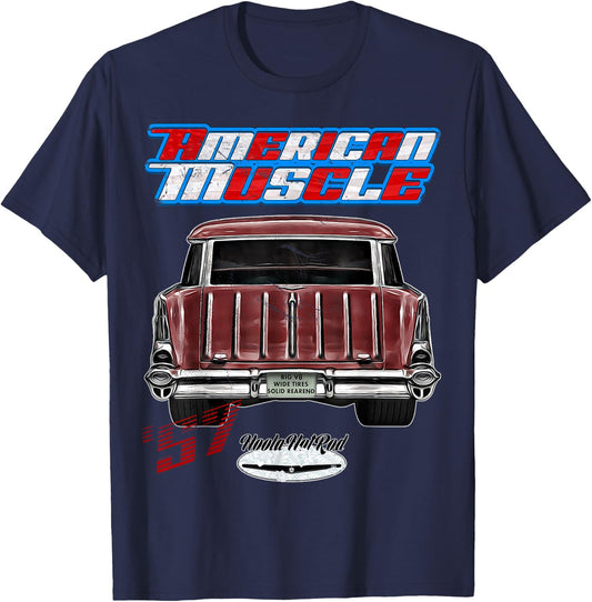 Rockabilly,1957,Nomad,Beil Air,Belair,rusty car,distressed T-Shirt - T-Shirt | Navy