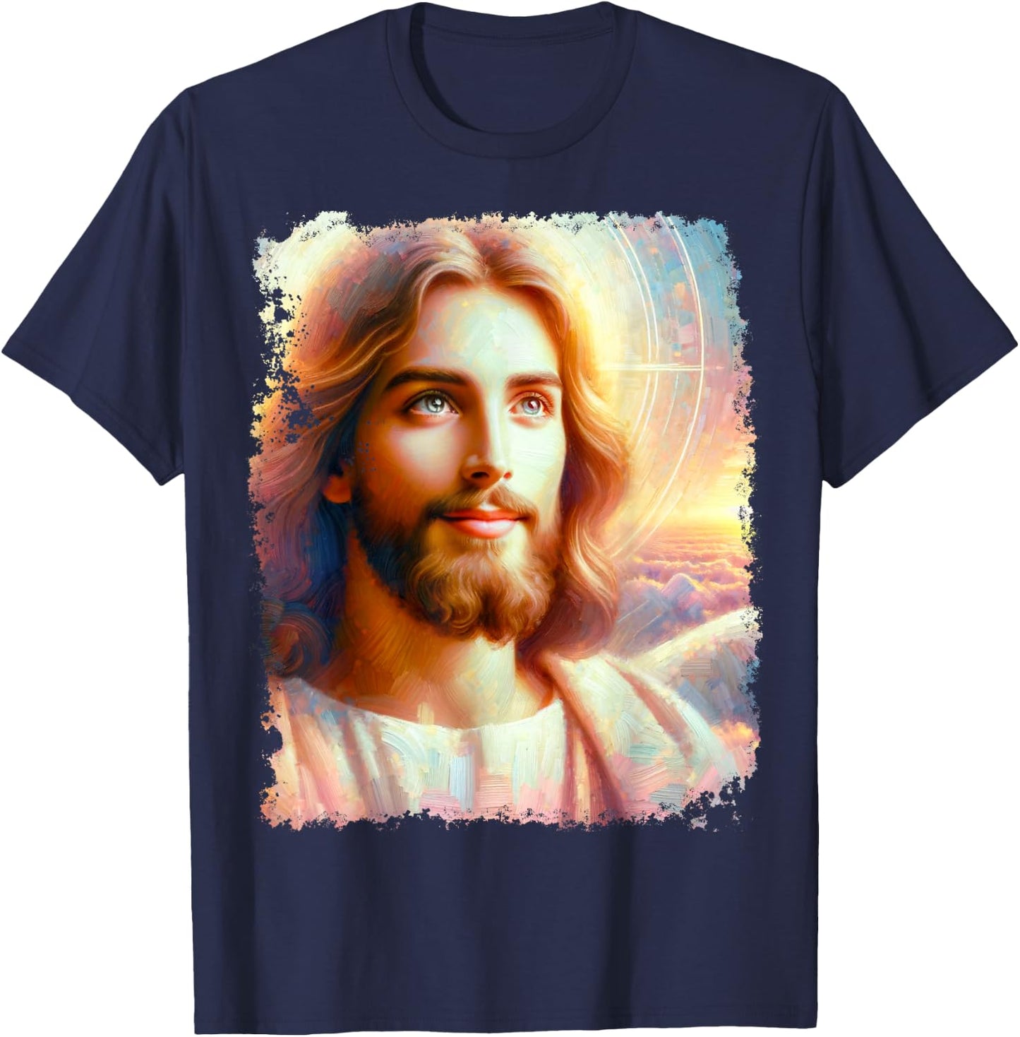Jesus Christ Face T-Shirt - T-Shirt | Navy