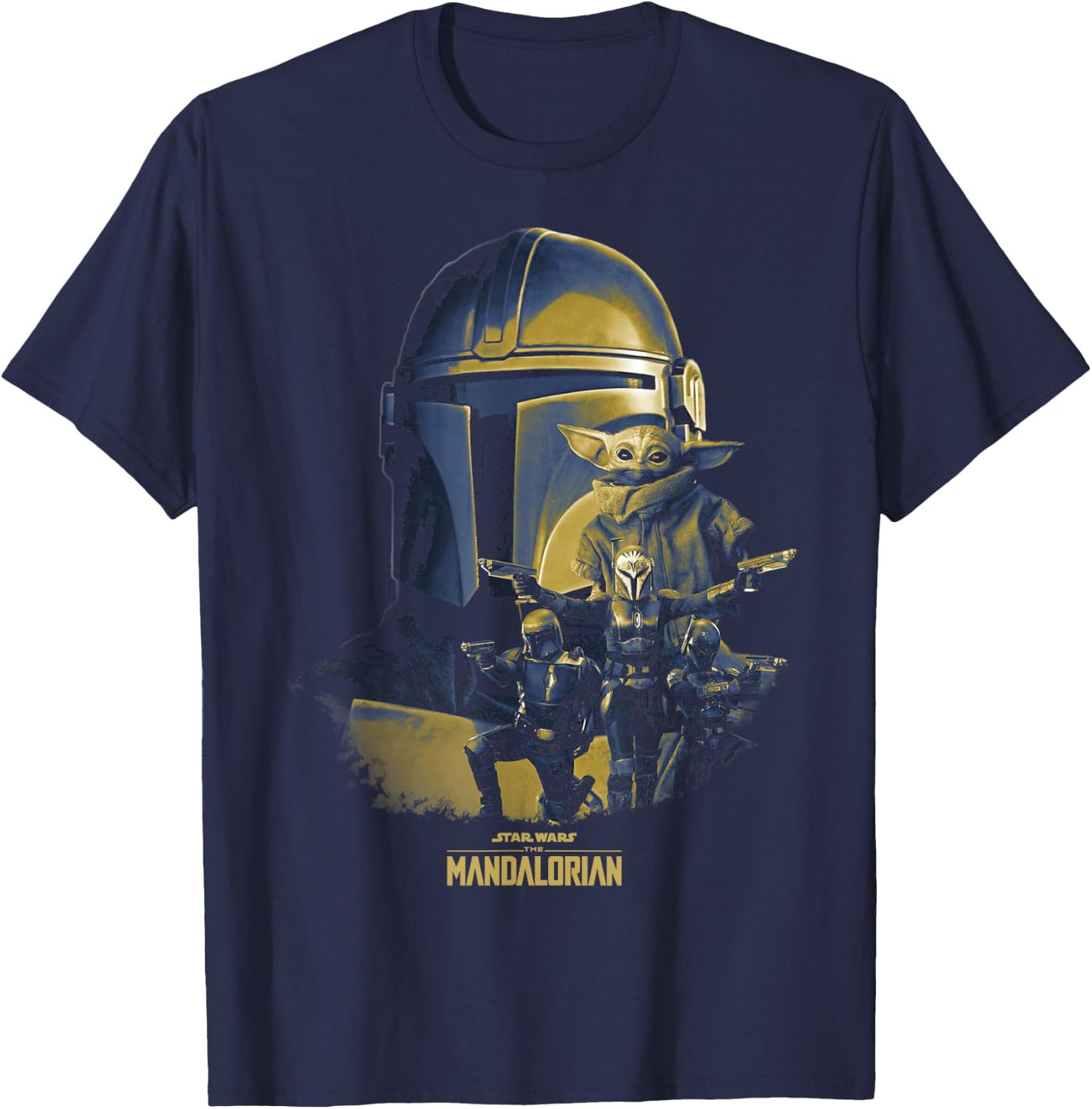 Star Wars: The Mandalorian Group Shot Mashup R23 T-Shirt - T-Shirt | Navy