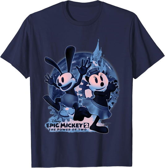 Disney Epic Mickey 2 The Power Of Two Group Portrait T-Shirt - T-Shirt | Navy