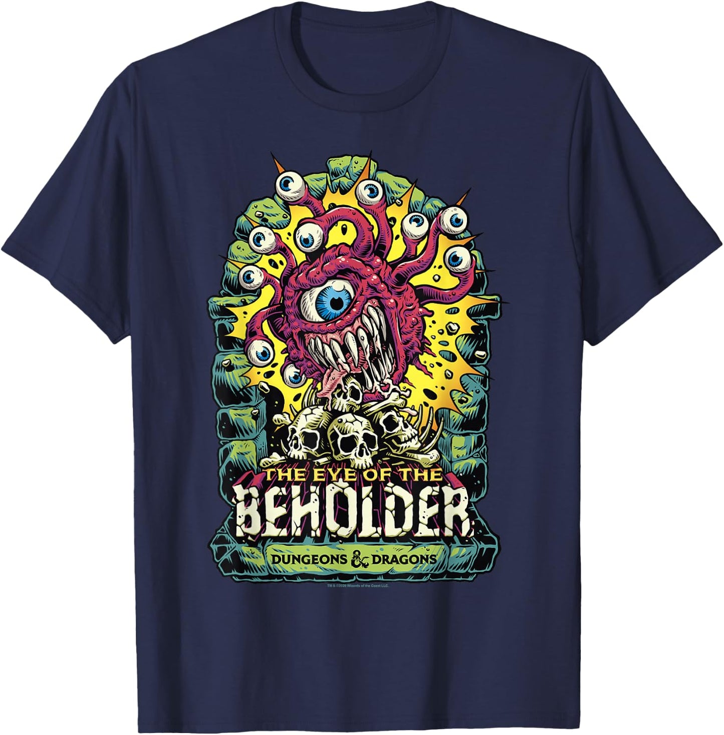 Dungeons & Dragons Eye of The Beholder Small T-Shirt - T-Shirt | Navy