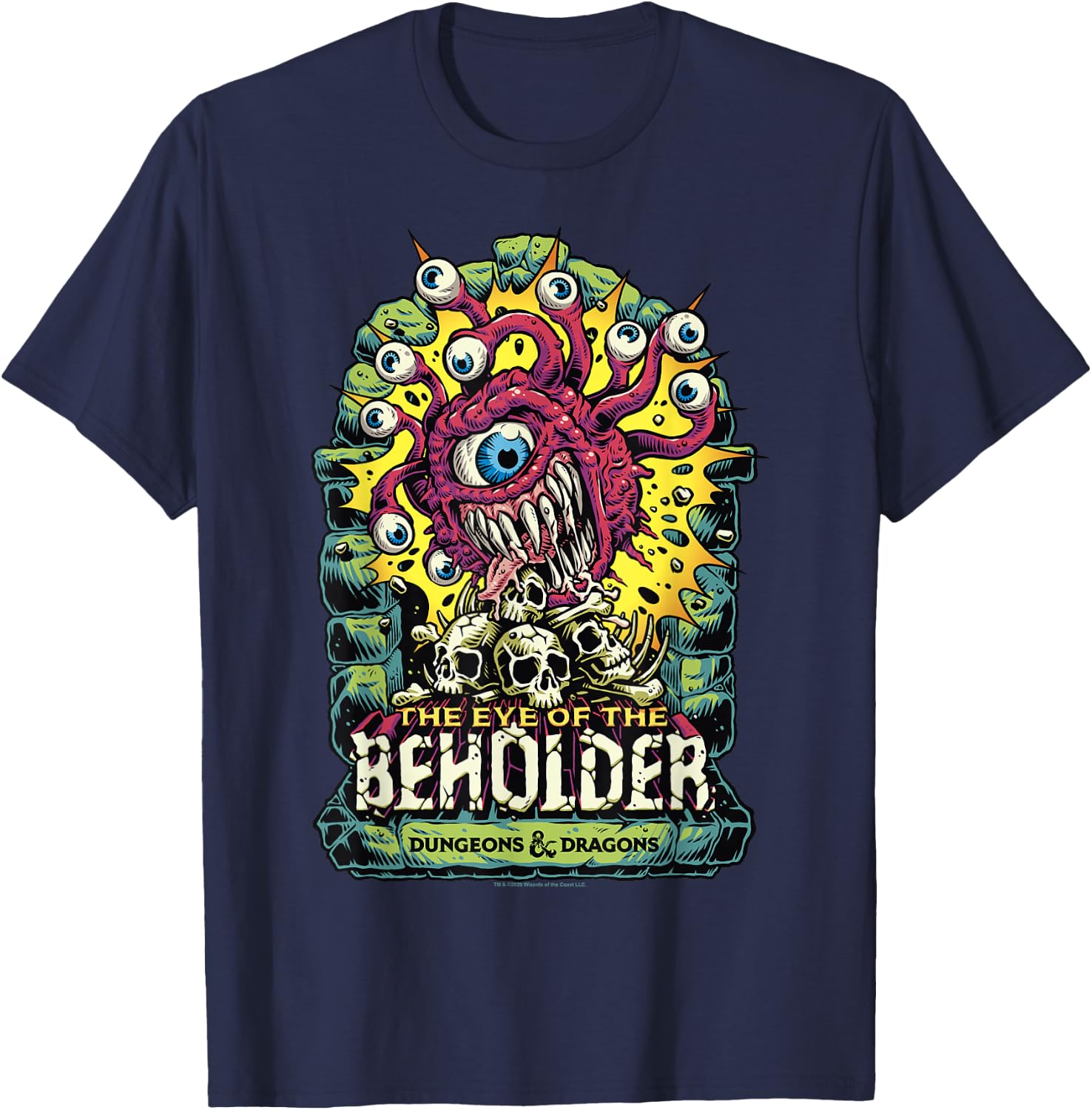 Dungeons & Dragons Eye of The Beholder Small T-Shirt - T-Shirt | Navy