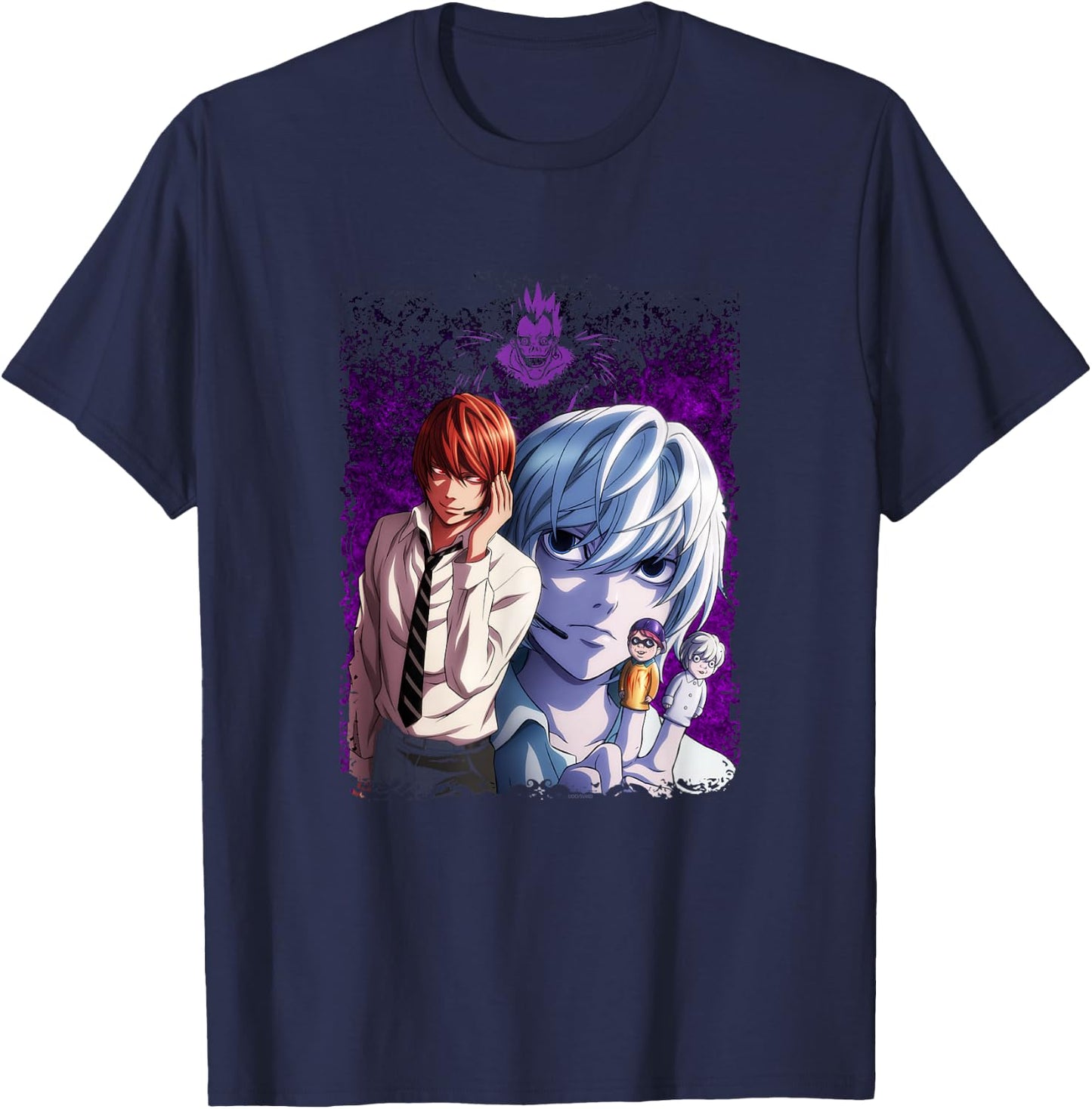 Death Note Near's Finger Puppets Anime T-Shirt - T-Shirt | Navy