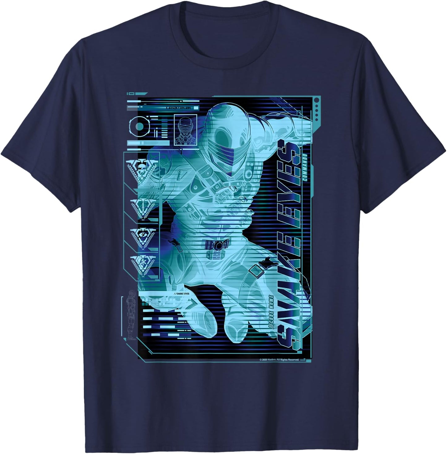 G.I. Joe Snake Eyes Team Leader Schematic Profile T-Shirt - T-Shirt | Navy