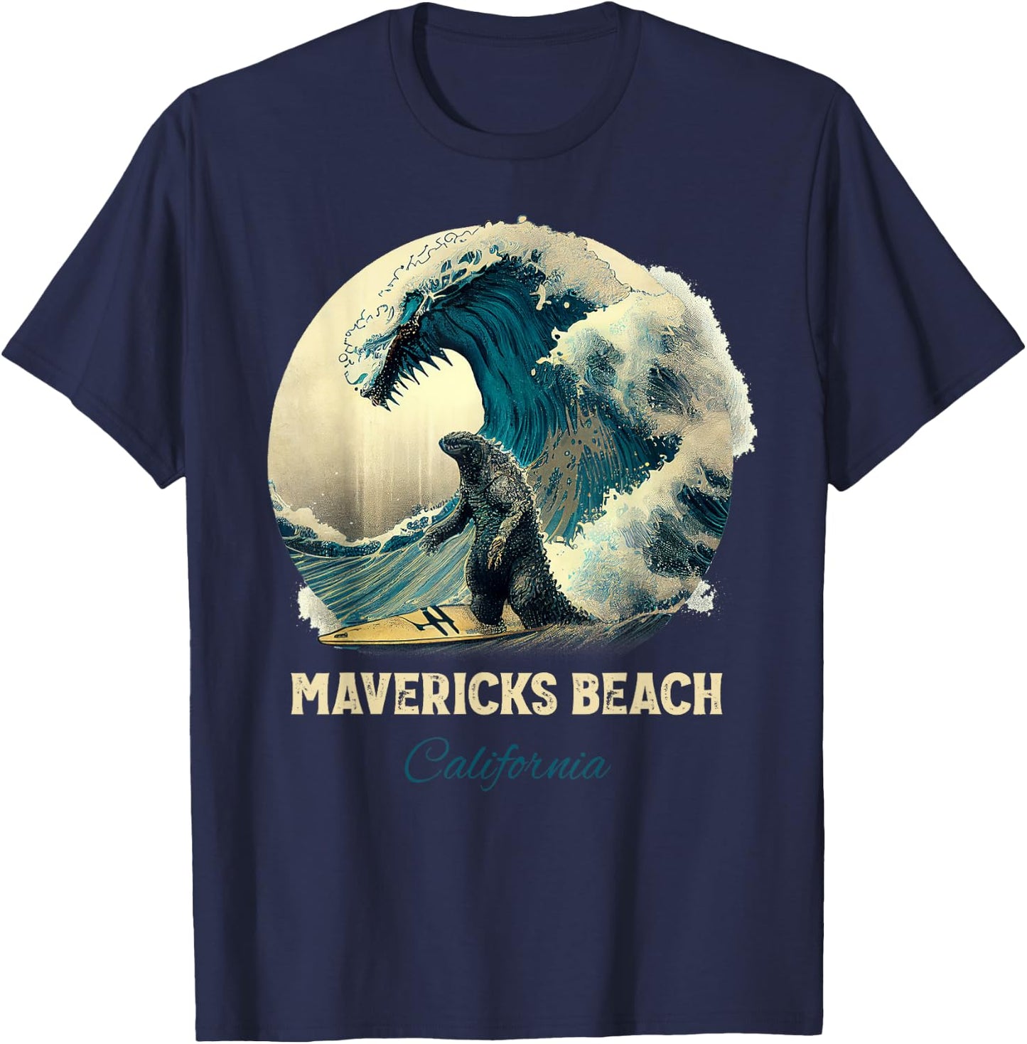 Mavericks Beach California Men Women Kids T-Shirt - T-Shirt | Navy