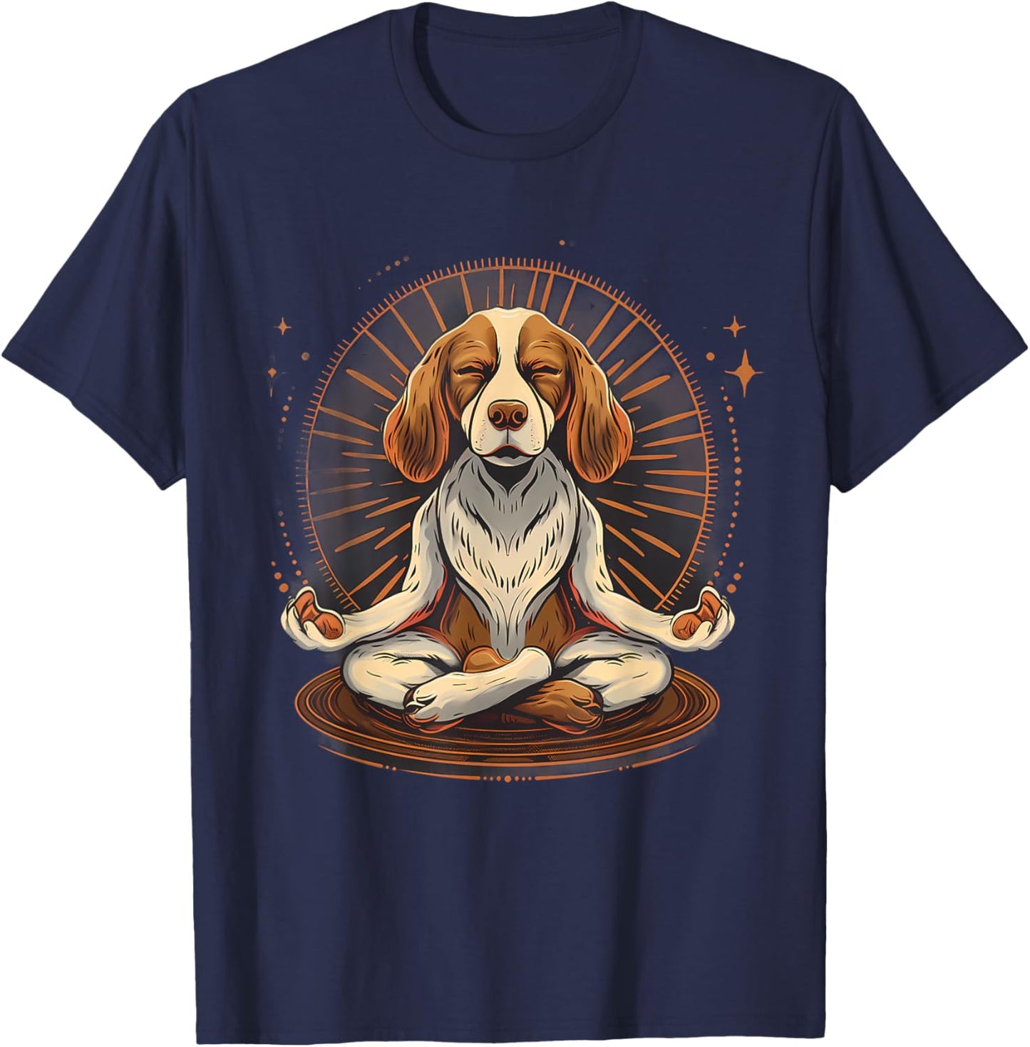 Dog Zen Meditation Buddha Buddhist Yoga Spiritual Hindu Women Kids T-Shirt - T-Shirt | Navy