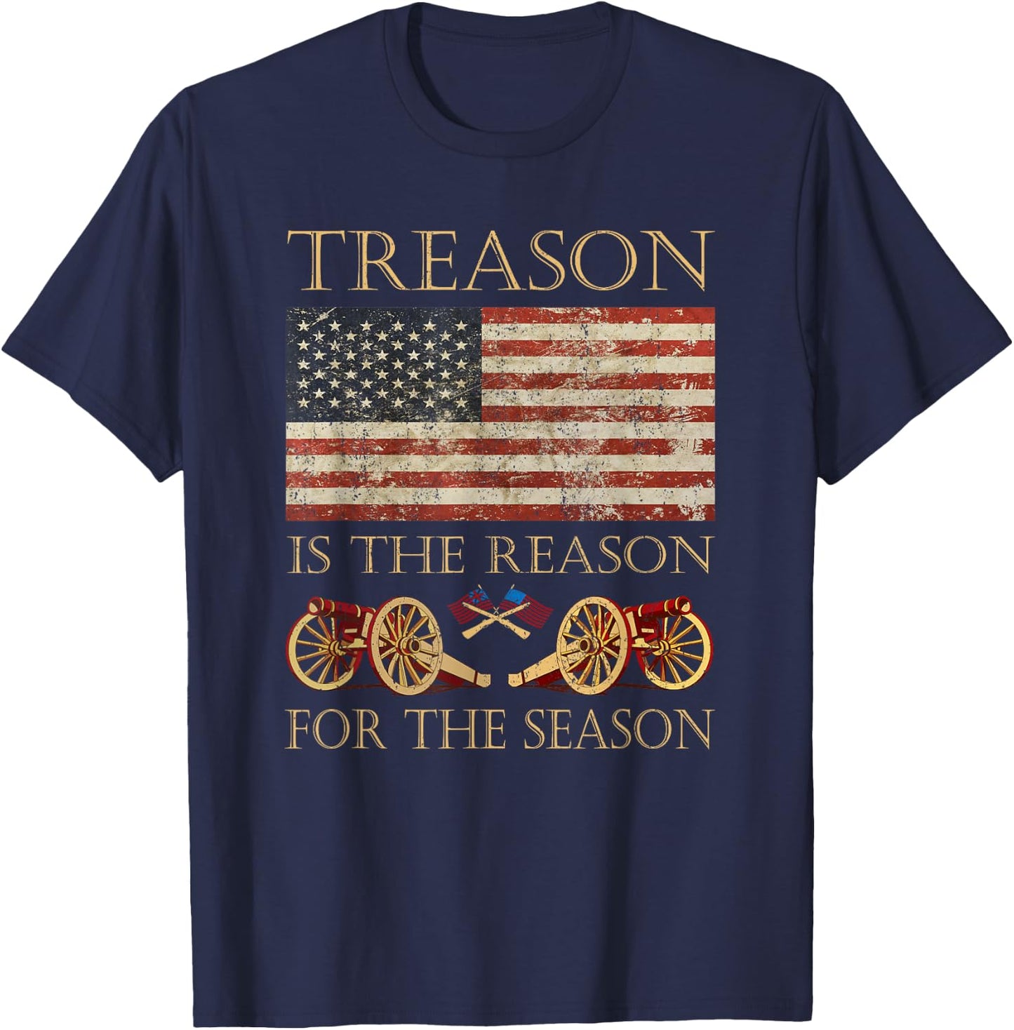 Treason Is The Reason For The Season Independence Day Kids Men T-Shirt - T-Shirt | Navy